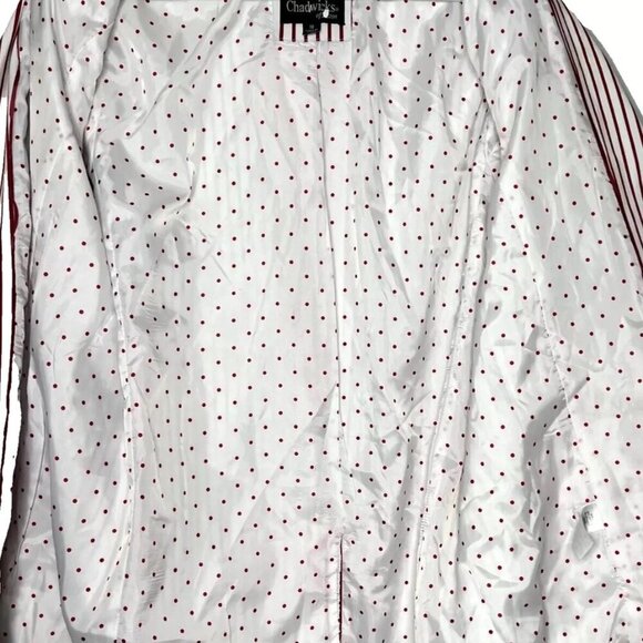 Chadwicks of Boston Blazer Cotton Red Stripe Preppy Christmas Ms Claus Career 18 - Picture 5 of 11
